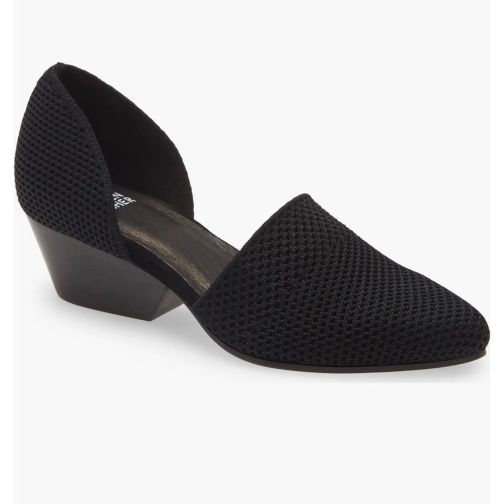 LIKE NEW Eileen Fisher Hallo Knit D'Orsay Pumps in Black, size 9
